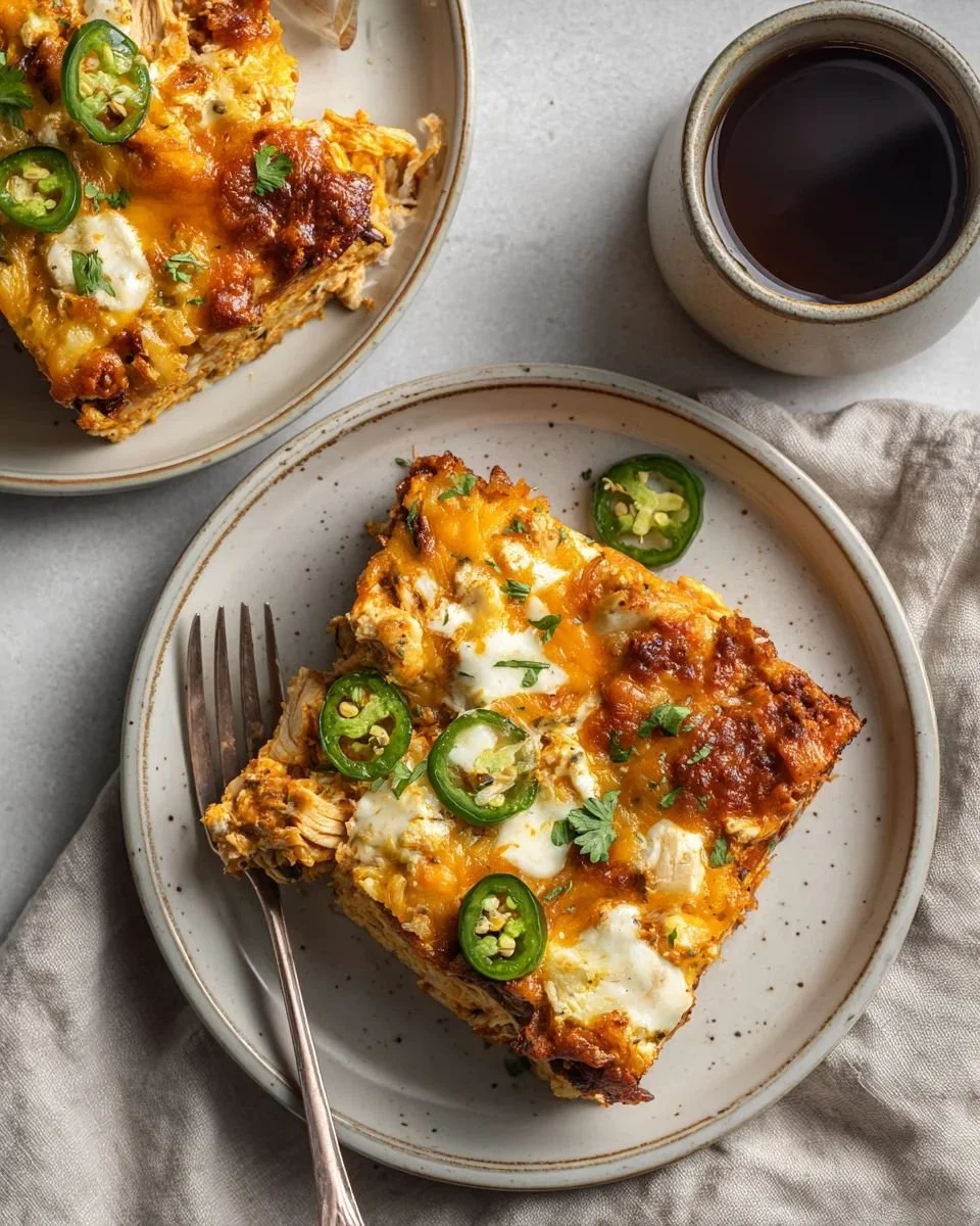 Jalapeño Buffalo Chicken Casserole