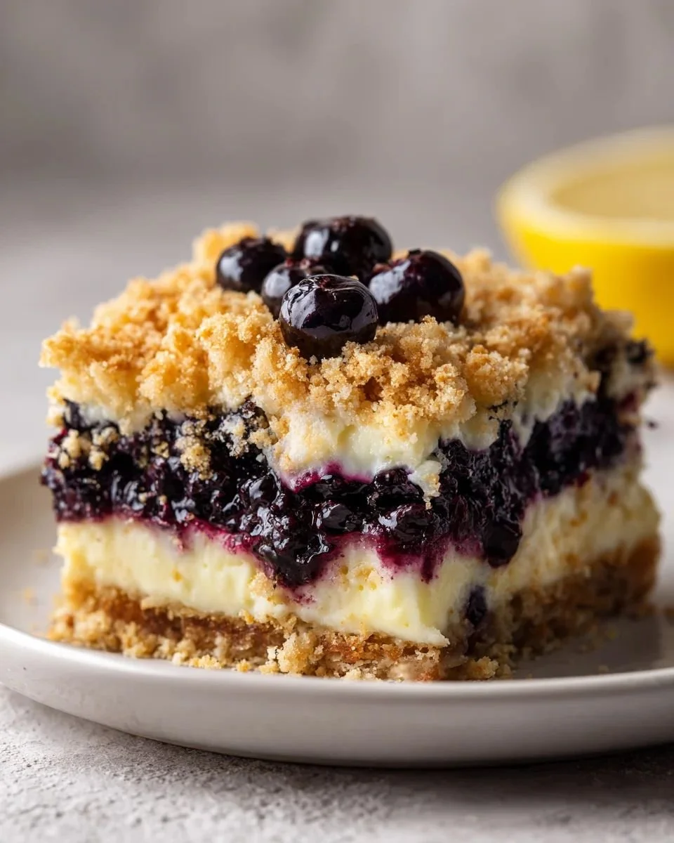 Lemon Cream Blueberry Crumble