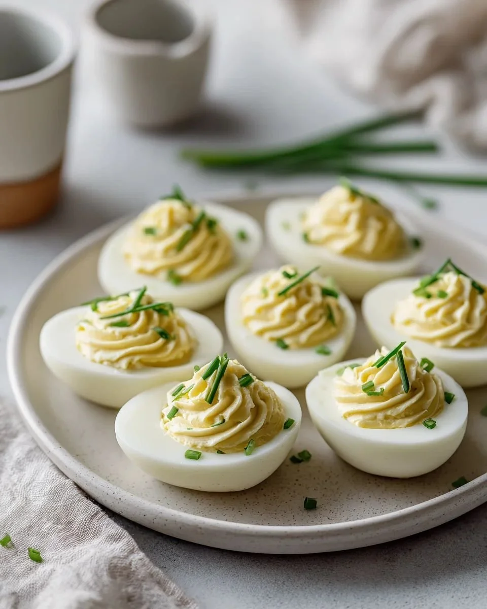 Sour Cream and Onion Deviled Eggs