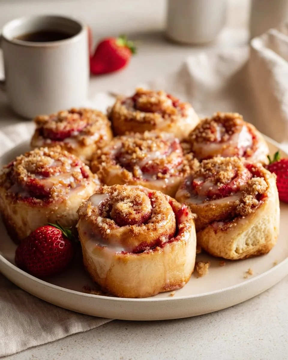 Strawberry Crunch Sweet Rolls