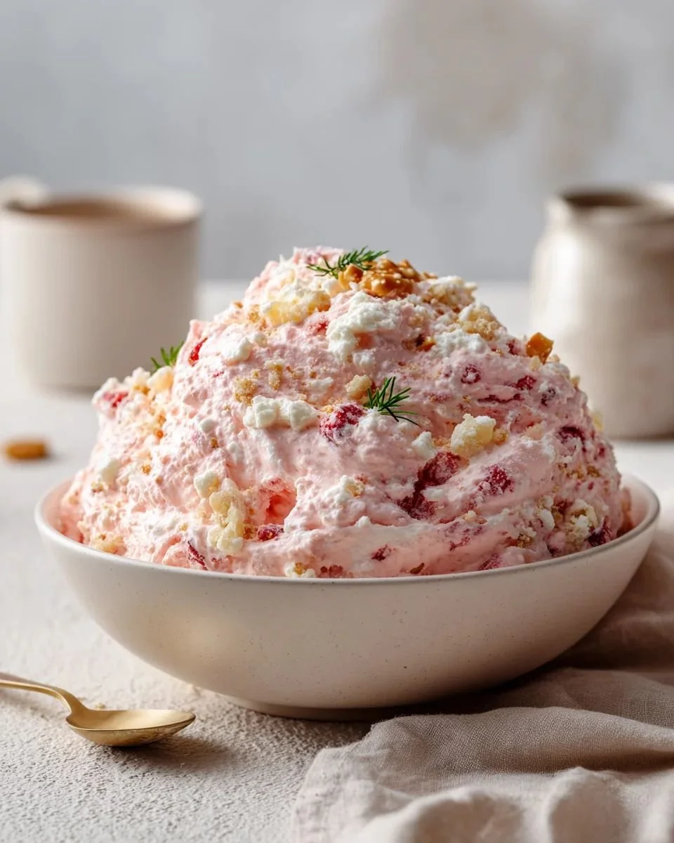 Strawberry Pretzel Fluff with Pineapple