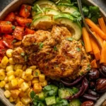 Delicious Street Corn Chicken Bowl with grilled corn and spices