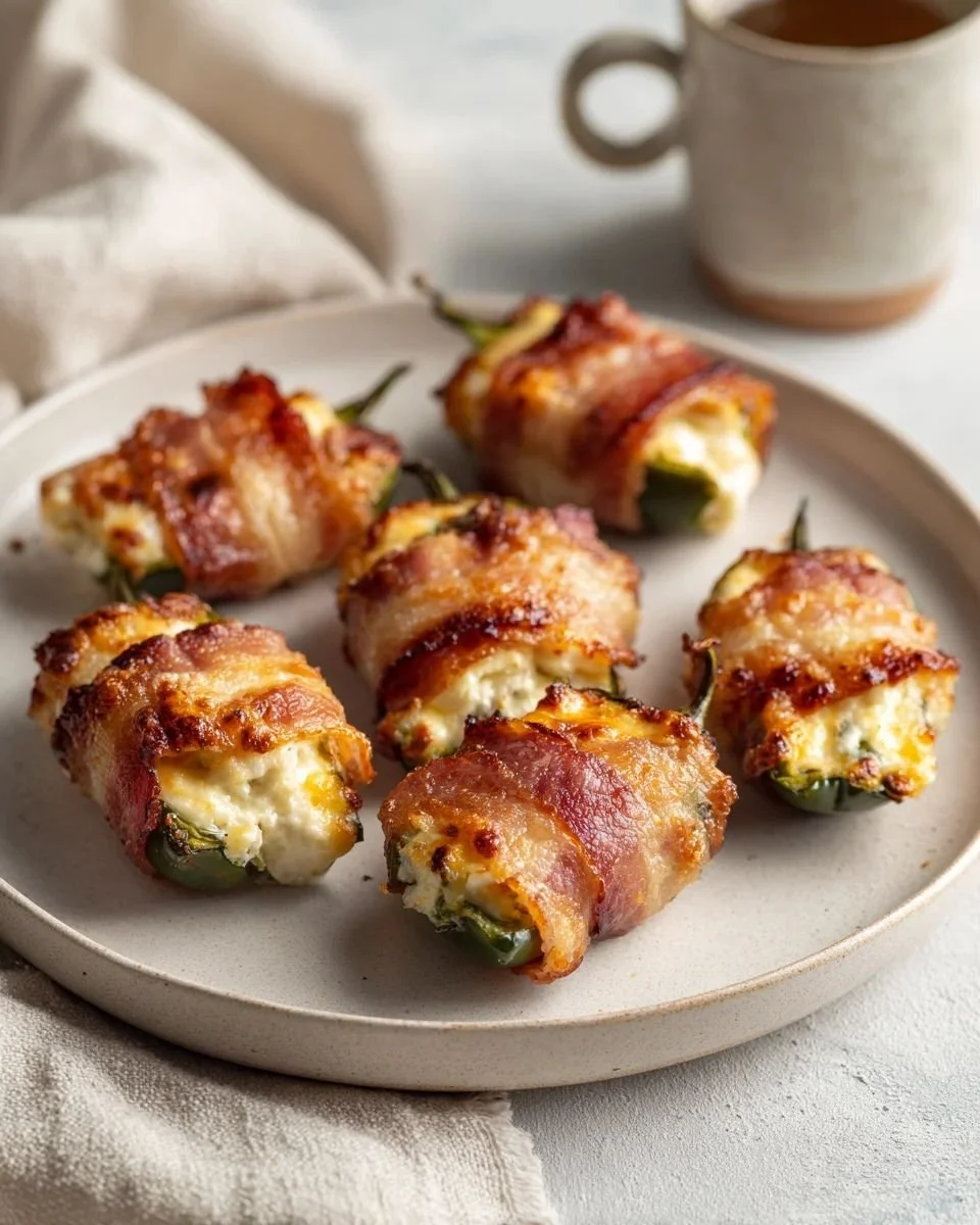 Delicious keto jalapeno popper bites on a serving platter